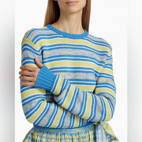 Rosie Assoulin Sweaters - ROSIE ASSOULIN Striped Knit Cotton Jumper - size Large - Pristine Condition